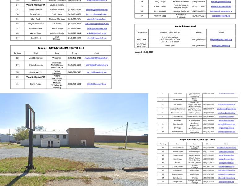 Loyal Order of Moose Menu