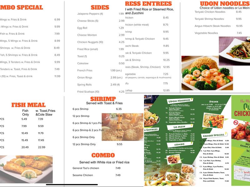Quick N Chicken Menu