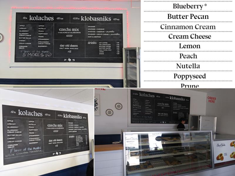 Four Czechs Bakery Menu