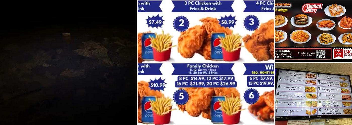 Extreme Hot Wings Menu