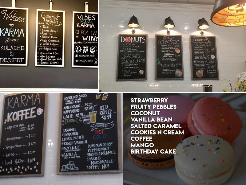Karma Kolache & Dessert Menu