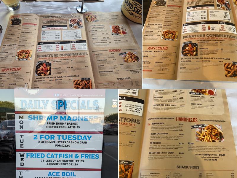 Shell Shack Menu