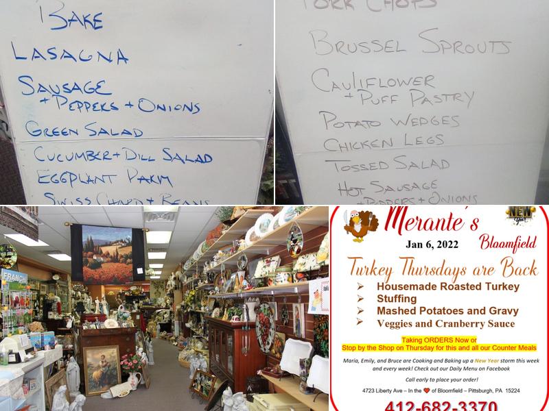 Merante's Bloomfield Menu