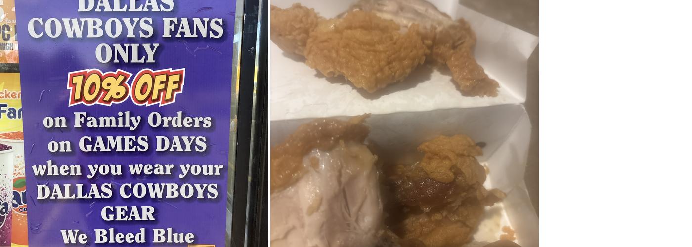 Williams Chicken Menu