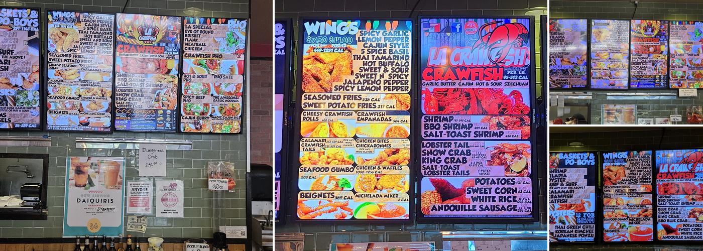 LA Crawfish Menu