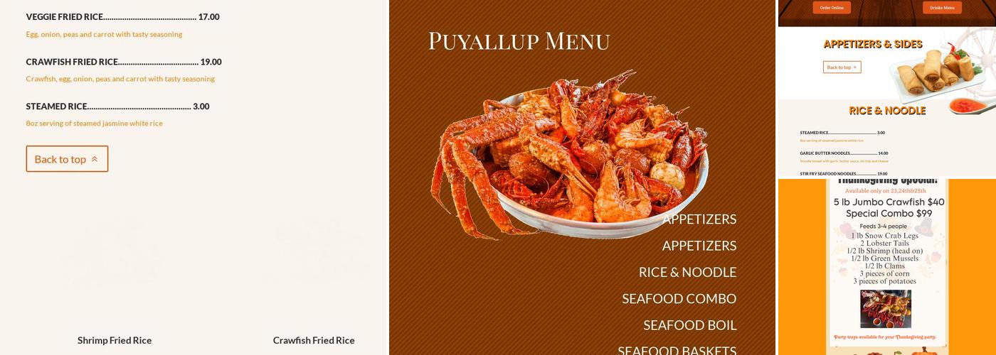Crawfish Chef Menu