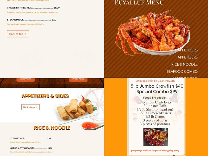 Crawfish Chef Menu