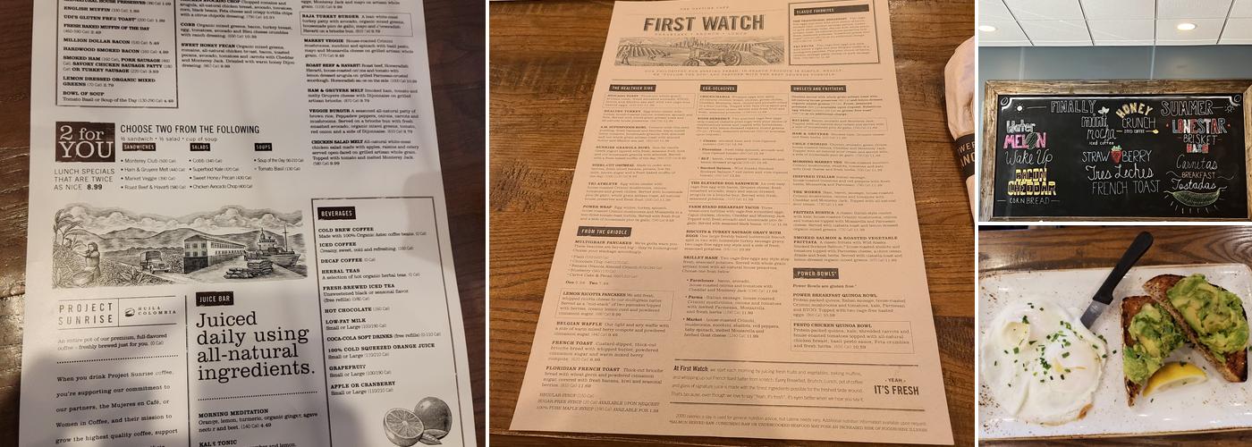 First Watch Menu
