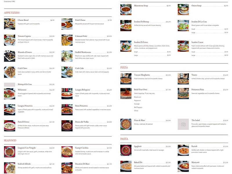 Fornos Menu