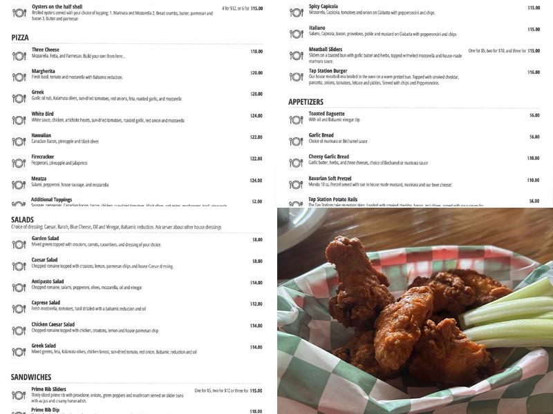 Railroad Tap Station Menu