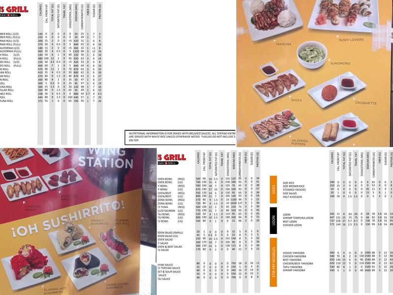 Yogis Grill Menu