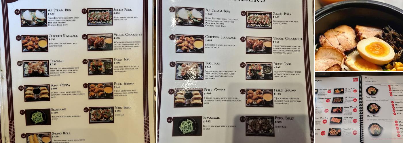 Aji Ramen Bar Menu
