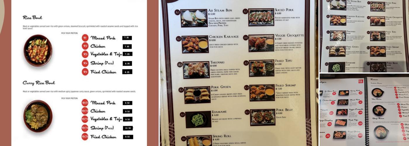 Aji Ramen Bar Menu