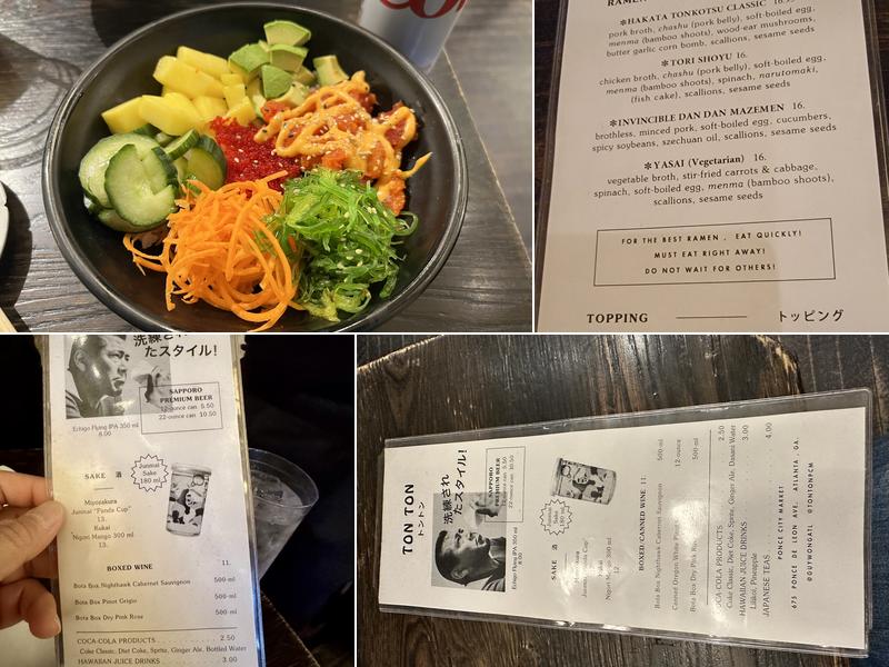 Ton Ton Ramen & Yakitori Menu