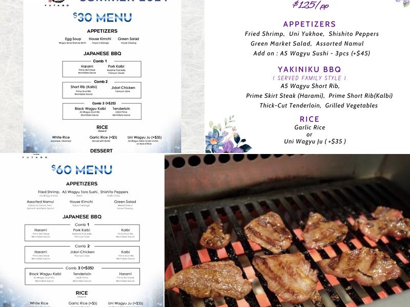 Yakiniku Futago Menu