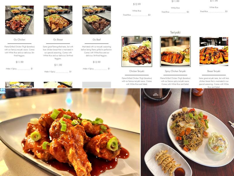 Joy Teriyaki Menu
