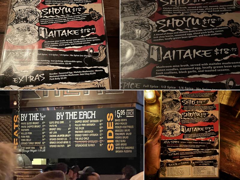 High Five Ramen Menu