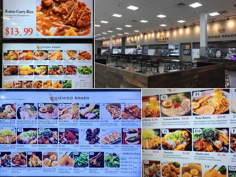 Ichido Ramen H-Mart Food Court Menu
