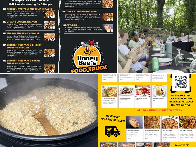 Honeybee's Food Truck Menu