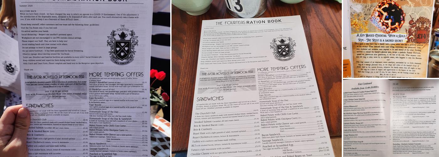 The Fourteas Tea-Room Brasserie Menu