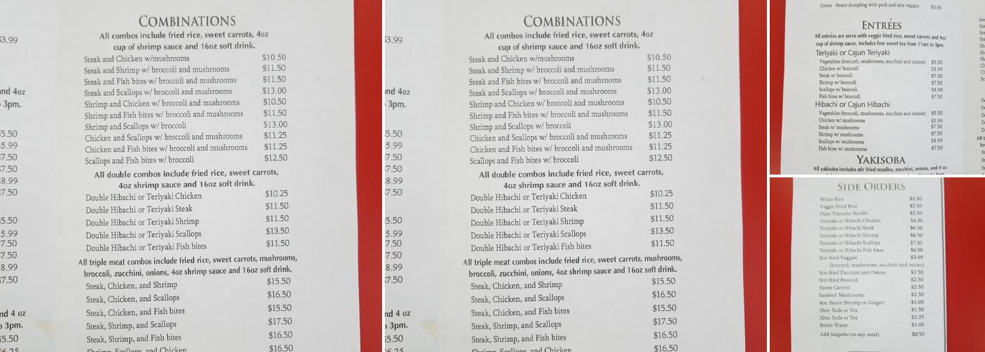 Sumo Express Asian Grill Menu