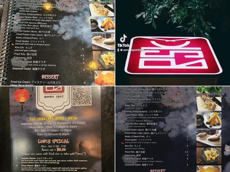 Ramen Spot Menu