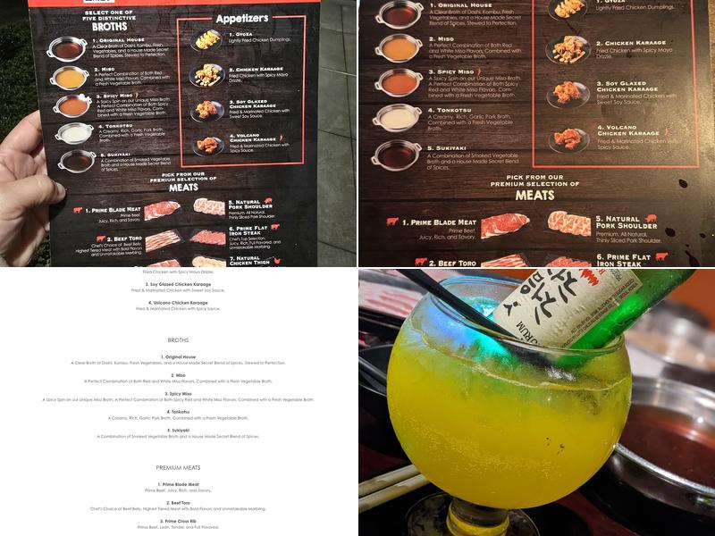 BROTH Shabu Shabu Menu