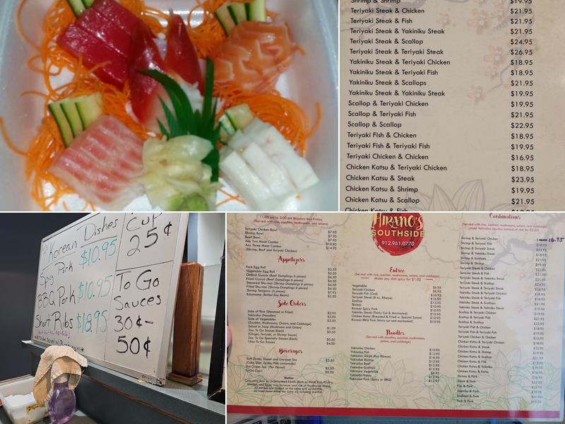 Hirano's Southside Menu