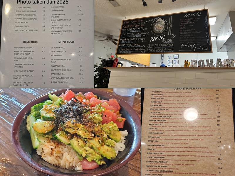 Gohan Bistro Menu