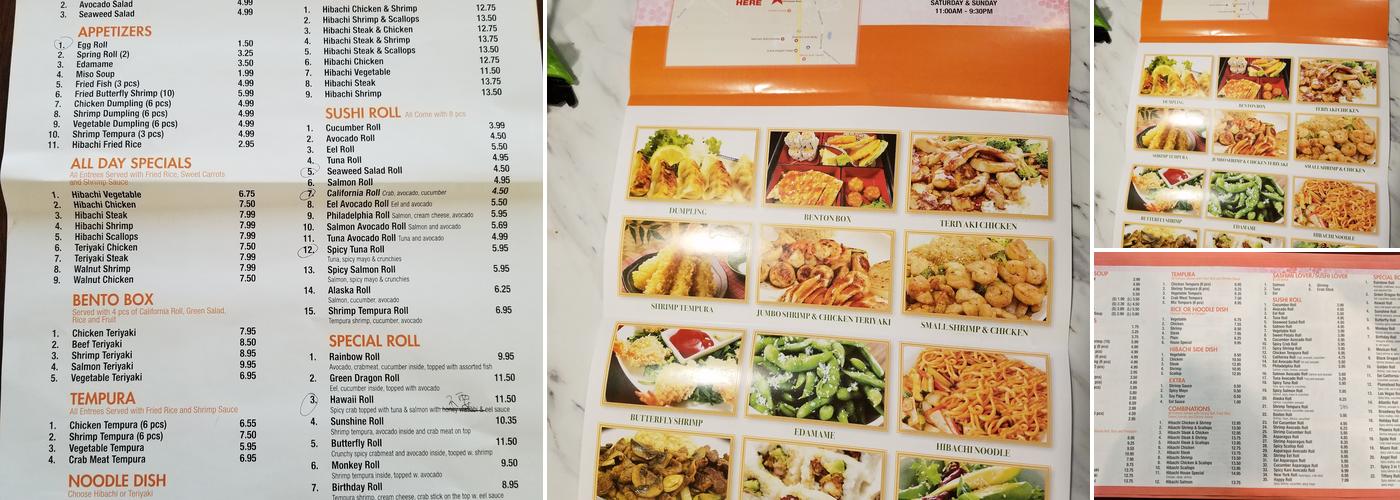 Sakura Express Menu