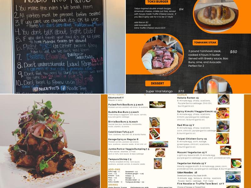 Noodle Tree Menu