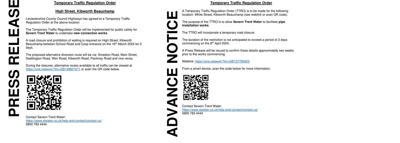 Kibworth Beauchamp Parish Council Menu