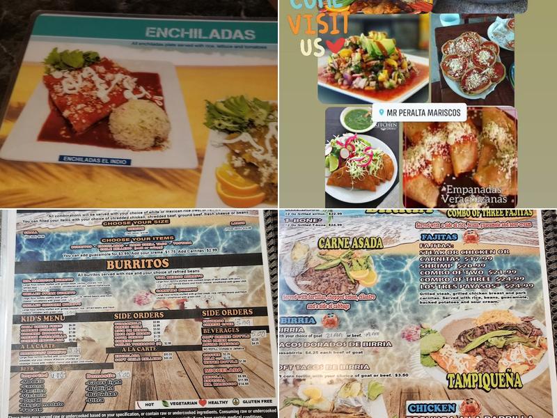 Mr Peralta Mariscos Menu