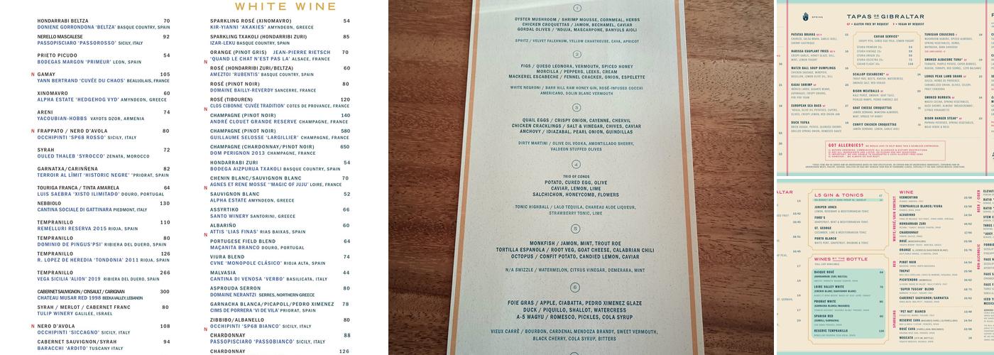 El Five Menu