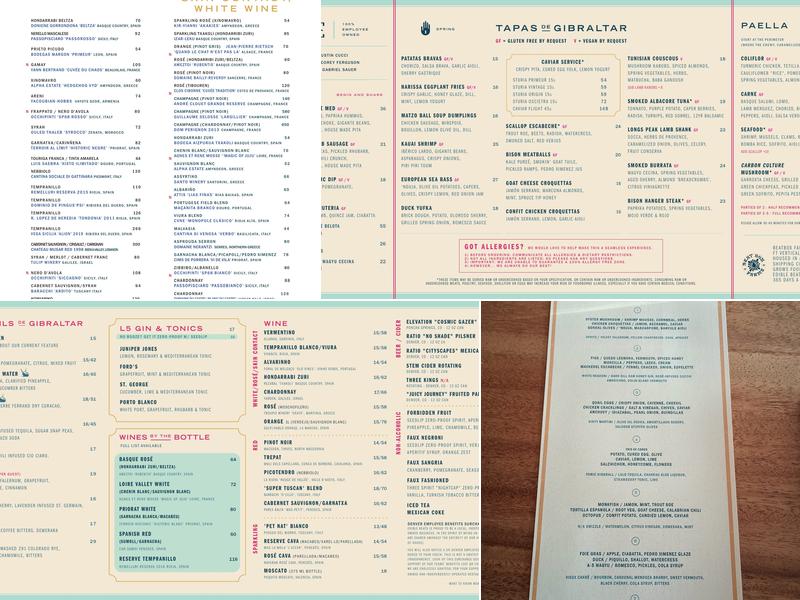 El Five Menu