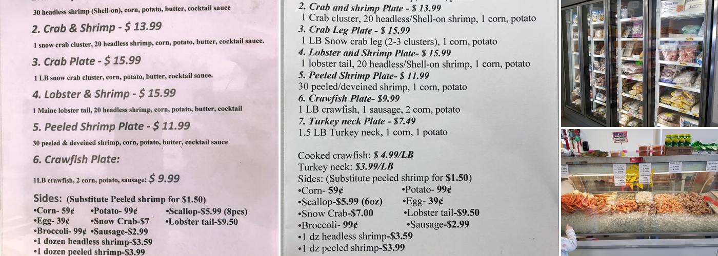 Andy's Seafood Market Menu