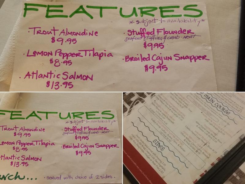 Taylor's Chowder House Menu