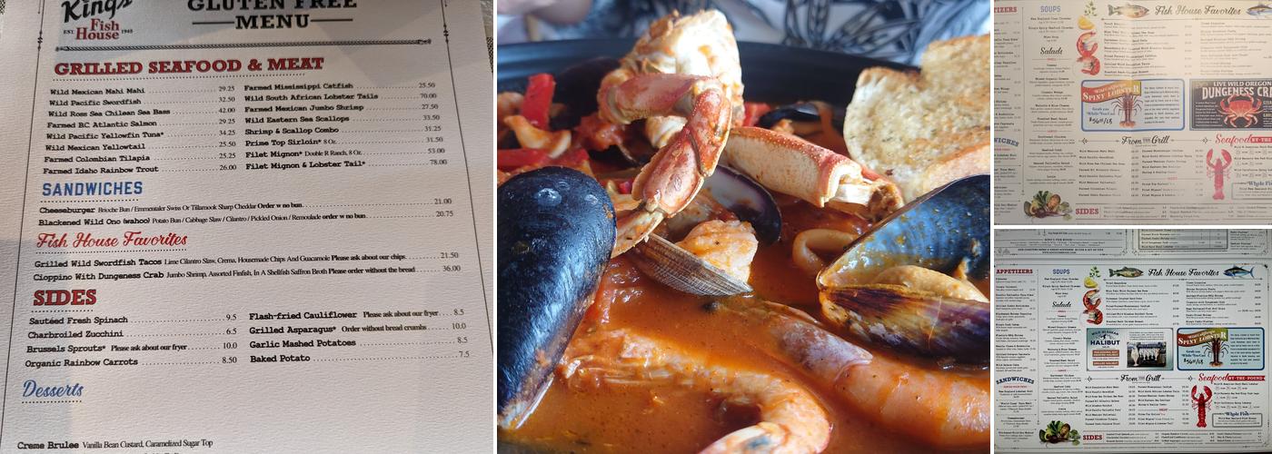 King's Fish House Menu