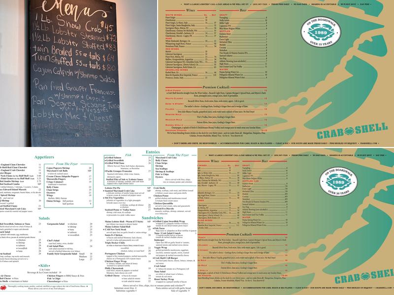 Crab Shell Menu