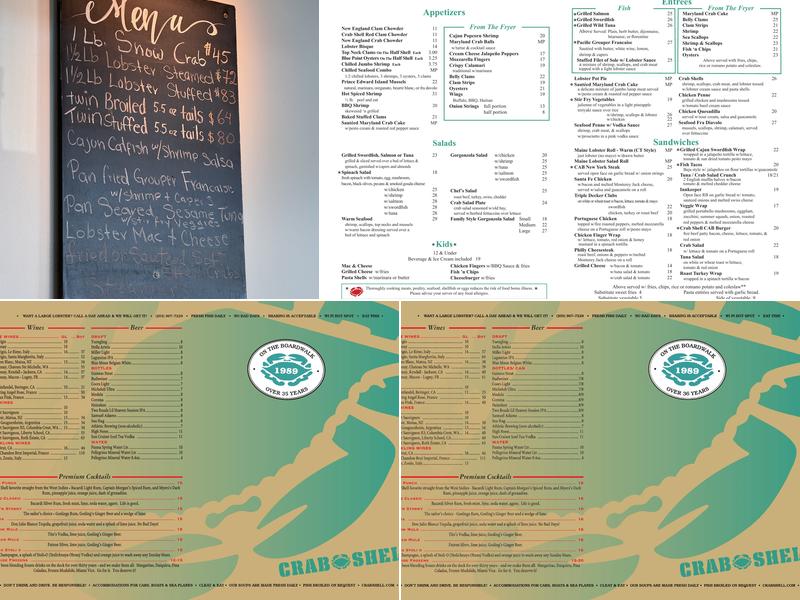 Crab Shell Menu