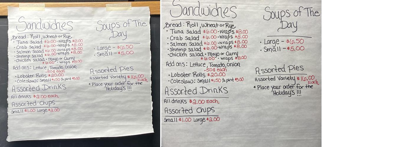 Fisherman's Net Menu