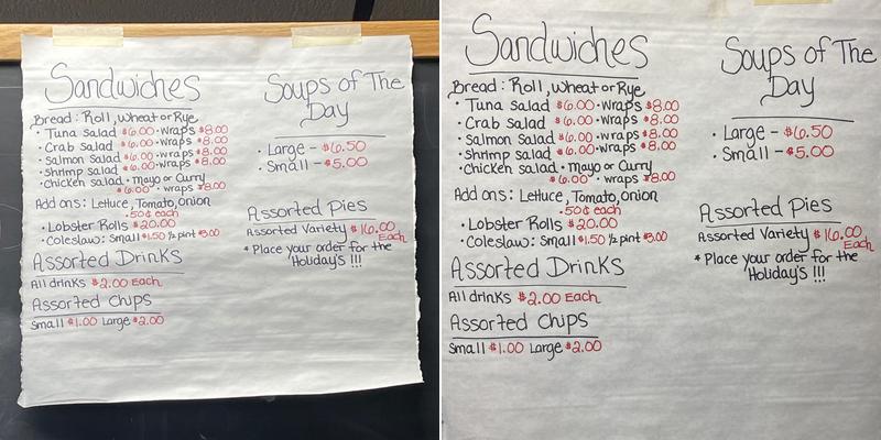 Fisherman's Net Menu