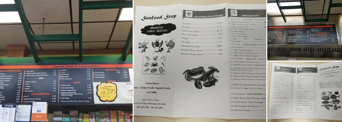 Seafood Stop Menu