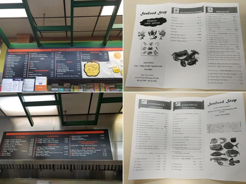 Seafood Stop Menu