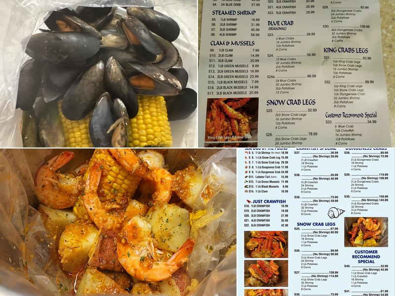 EZ Crab Shack Menu