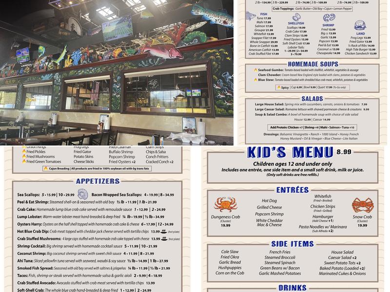 High Tide Harry's Menu