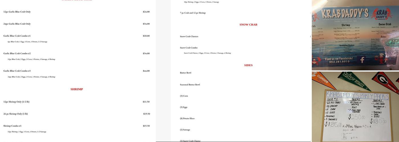 TC'S Crab Shack Menu