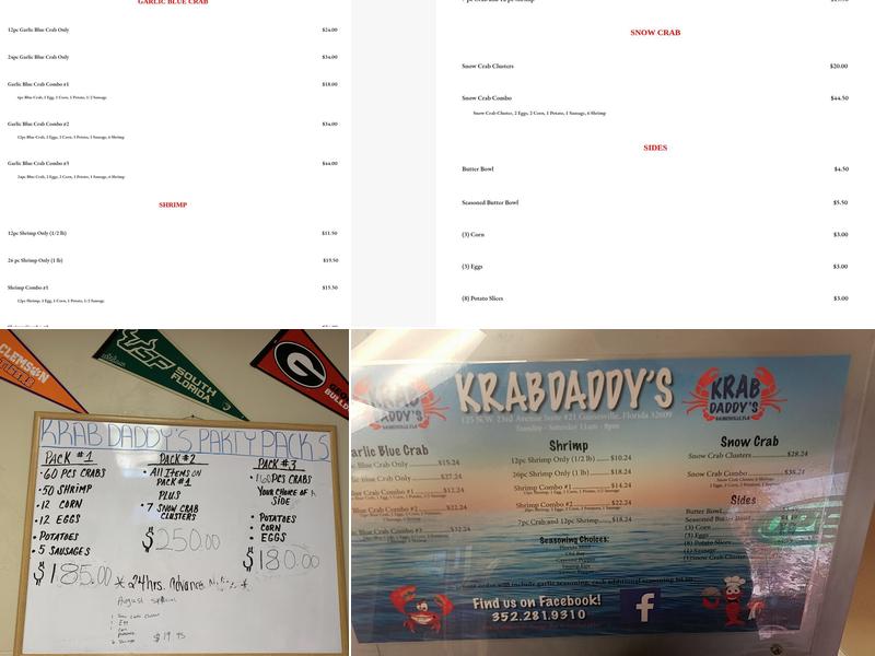 TC'S Crab Shack Menu