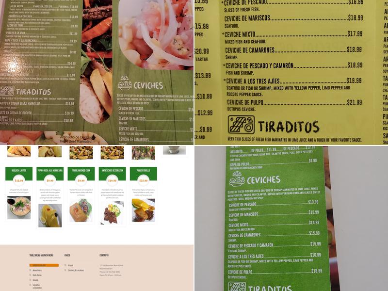 Best Ceviche Ever Menu