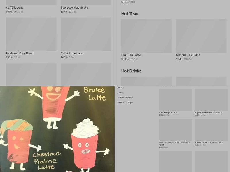 Starbucks Menu